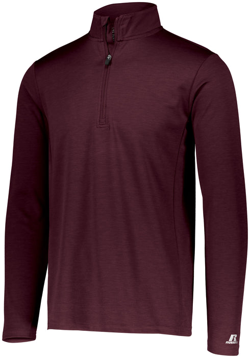 Russell Athletic Dri-Power Lightweight 1/4 Zip Pullover (QZ7EAM), Color 'Maroon'