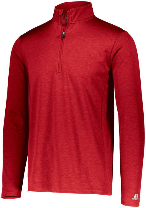 Russell Athletic Dri-Power Lightweight 1/4 Zip Pullover (QZ7EAM), Color 'True Red'