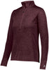 Russell Athletic Ladies Dri-Power Lightweight 1/4 Zip Pullover (QZ7EAX), Color 'Maroon'