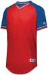Russell Athletic Youth Classic V-Neck Jersey (R01X3B), Color 'True Red/Royal/White'