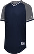 Russell Athletic Youth Classic V-Neck Jersey (R01X3B), Color 'Navy/SteelWhite'