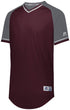 Russell Athletic Youth Classic V-Neck Jersey (R01X3B), Color 'Maroon/SteelWhite'