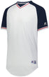 Russell Athletic Youth Classic V-Neck Jersey (R01X3B), Color 'White/Navy/True Red'