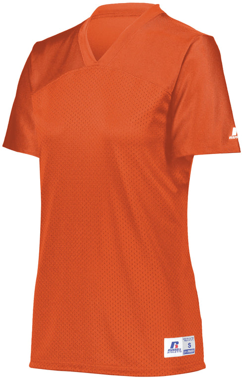 Russell Athletic Ladies Solid Flag Football Jersey (R0593X), Color 'Burnt Orange'