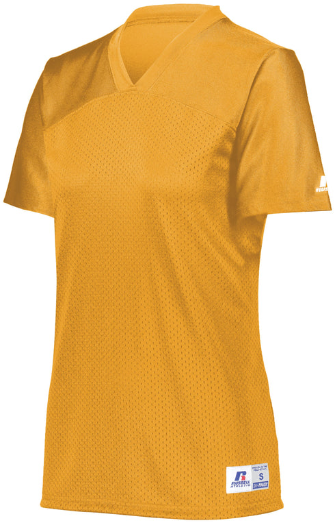 Russell Athletic Ladies Solid Flag Football Jersey (R0593X), Color 'Gold'