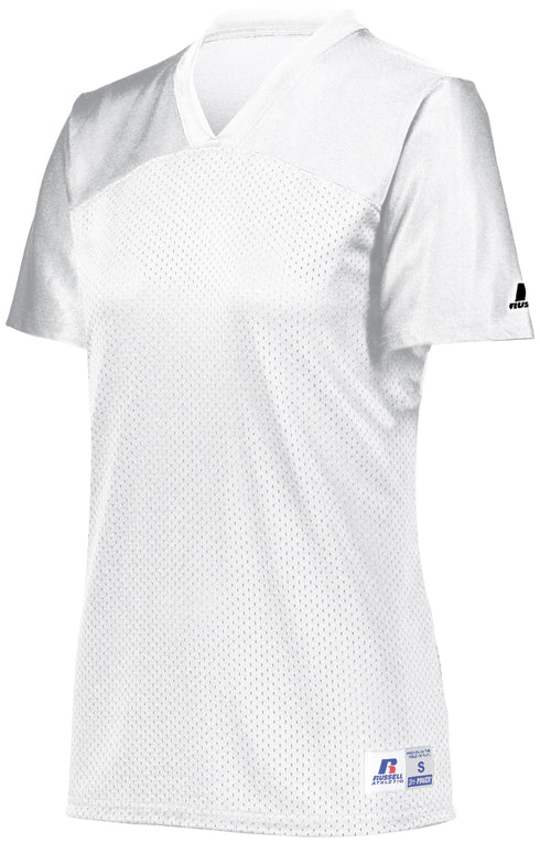 Russell Athletic Ladies Solid Flag Football Jersey (R0593X), Color 'White'