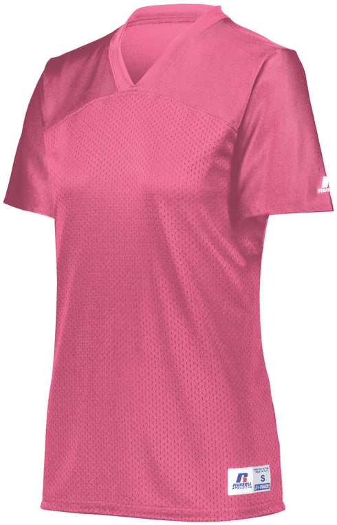 Russell Athletic Ladies Solid Flag Football Jersey (R0593X), Color 'Watermelon Pink'