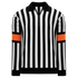 Athletic Knit Hockey Referee Jersey (RJ200-263), Color 'Black/White/Orange'
