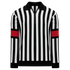 Athletic Knit Hockey Referee Jersey (RJ200-264), Color 'Black/White/Red'