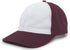 Pacific Headwear Vintage Buckle Strap Adjustable Cap (V57), Color 'WhiteMaroonMaroon'