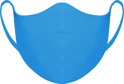 Athletic Knit Reusable Fabric Face Mask (AKFM-1138), Color 'Pro Blue'