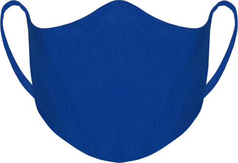 Athletic Knit Reusable Fabric Face Mask (AKFM-1138), Color 'Royal'