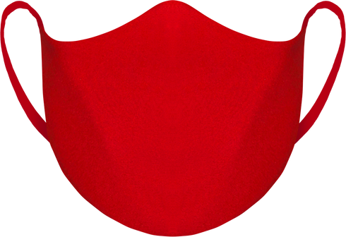 Athletic Knit Reusable Fabric Face Mask (AKFM-1140), Color 'Red'