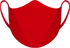 Athletic Knit Reusable Fabric Face Mask (AKFM-1140), Color 'Red'