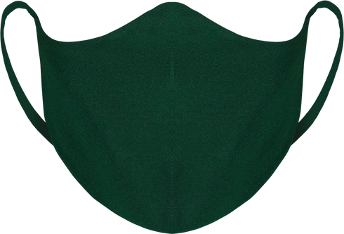 Athletic Knit Reusable Fabric Face Mask (AKFM-1141), Color 'Dark Green'