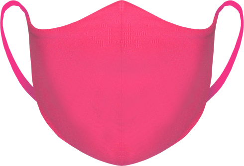 Athletic Knit Reusable Fabric Face Mask (AKFM-1142), Color 'Pink'