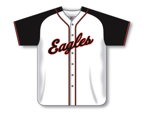 Athletic Knit Custom Made Full Button Softball Jersey with Contrasting Shoulder (SB523)