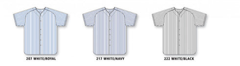 Athletic Knit Full Button Warp Knit Pinstripe Softball Jersey (SB524)