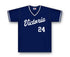 Athletic Knit Custom Made V-Neck Baseball Jersey with Self-Fabric Neck and Sleeve Trim (BA542)