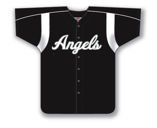 Athletic Knit Custom Made Full Button Softball Jersey with Shoulder Inserts and Piping (SB552)