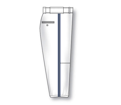 Athletic Knit Custom Made Pro Style Baseball Pant with Braided Side Trim (BA588)