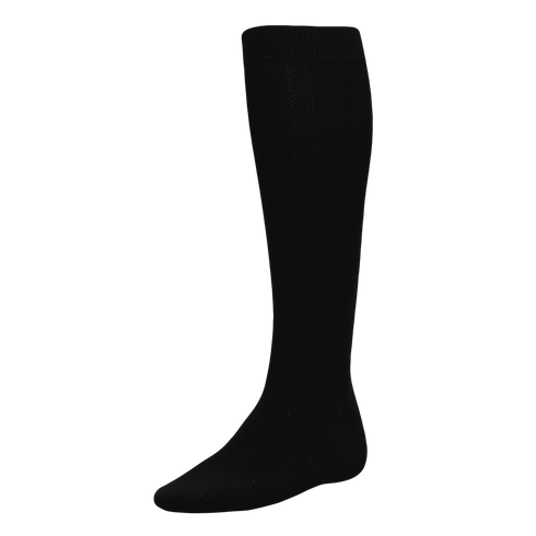 Athletic Knit Solid Color Baseball Sock (BA90), Color '001 Black'