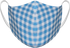 Athletic Knit Reusable Sublimated Fabric Face Mask (AKFM-1108), Color 'Blue And White Gingham'