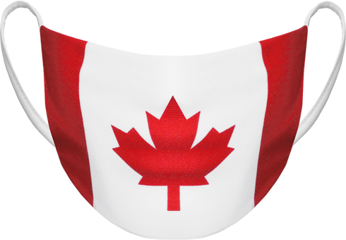 Athletic Knit Reusable Sublimated Fabric Face Mask (AKFM-1119), Color 'O Canada'