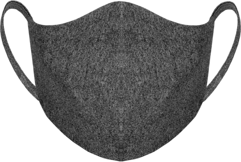 Athletic Knit Reusable Fabric Face Mask (AKFM-1103), Color 'Heather Charcoal'