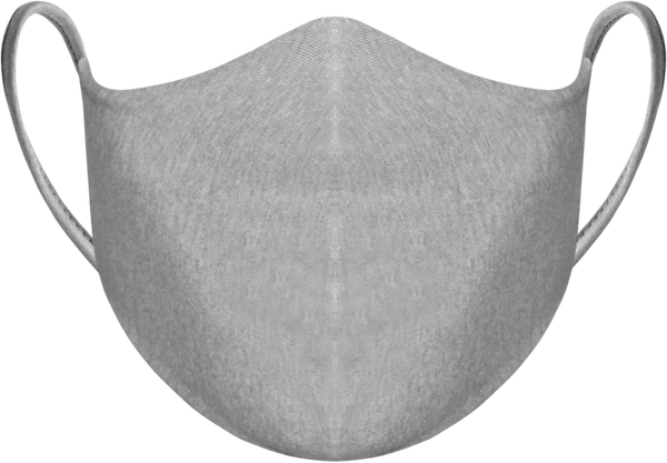 Athletic Knit Reusable Fabric Face Mask (AKFM-1102), Color 'Heather Gray'