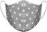 Athletic Knit Reusable Sublimated Fabric Face Mask (AKFM-1110), Color 'Grey With White Stars'