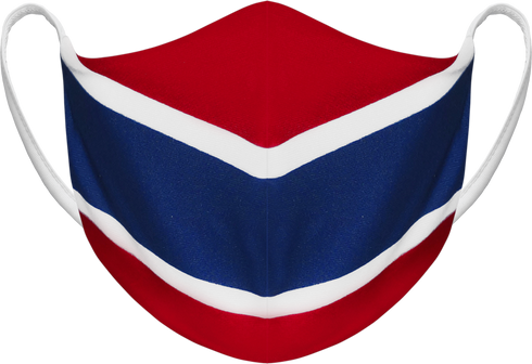 Athletic Knit Reusable Sublimated Fabric Face Mask (AKFM-1125), Color 'Canadian Pride'