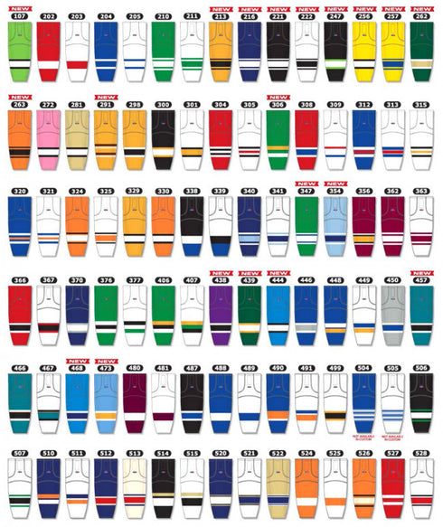 Athletic Knit Flex Fabric Pro Striped Hockey Socks (HS2100), Color 'Youth 21"'