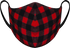 Athletic Knit Reusable Sublimated Fabric Face Mask (AKFM-1118), Color 'Lumberjack Plaid Red'