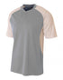 A4 Two-Button Henley with Contrast Stretch Mesh (N3315)