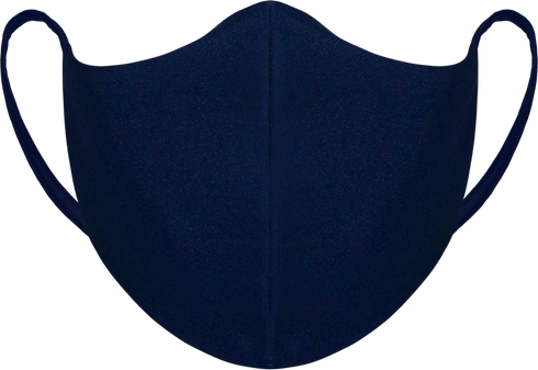 Athletic Knit Reusable Fabric Face Mask (AKFM-1104), Color 'Navy'