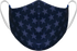 Athletic Knit Reusable Sublimated Fabric Face Mask (AKFM-1121), Color 'Star Spangled'