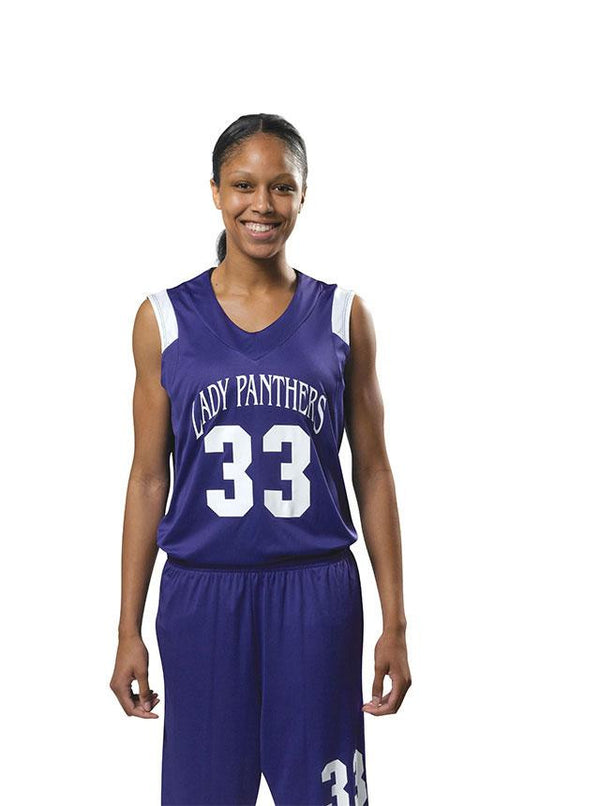 A4 Ladies Performance V-Neck Basketball Muscle (NW2340)