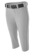 A4 Ladies Low-Rise Softball Pant with Piping and Elastic Bottom (NW6188)