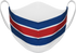 Athletic Knit Reusable Sublimated Fabric Face Mask (AKFM-1127), Color 'NYR White Hockey Stripes'
