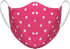 Athletic Knit Reusable Sublimated Fabric Face Mask (AKFM-1106), Color 'Pink With White Polka Dots'