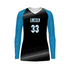 High Five Girls Freestyle Sublimated Long Sleeve Volleyball Jersey (228459), Color 'Transverse'