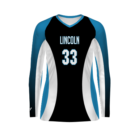 High Five Girls Freestyle Sublimated Long Sleeve Volleyball Jersey (228459), Color 'Major'