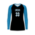 High Five Girls Freestyle Sublimated Long Sleeve Volleyball Jersey (228459), Color 'All-Over Pattern'