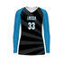 High Five Girls Freestyle Sublimated Long Sleeve Volleyball Jersey (228459), Color 'Sunburst'
