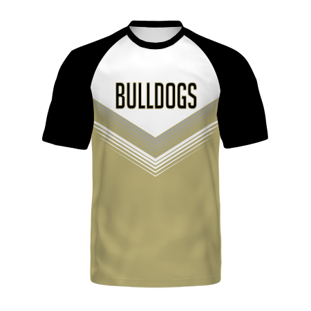 Holloway Youth Freestyle Semi-Sublimated Raglan Tee-Black (525080), Color 'Chevron'