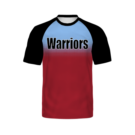 Holloway Youth Freestyle Semi-Sublimated Raglan Tee-Black