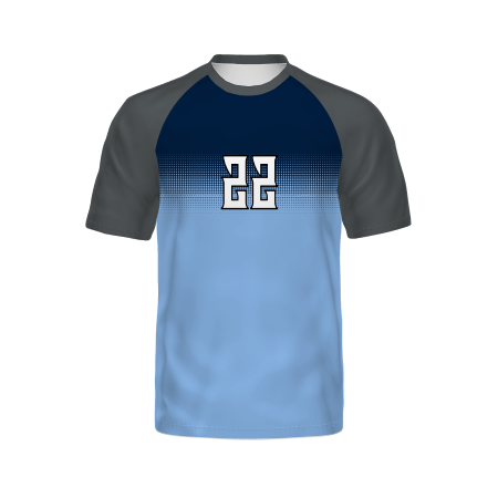 Holloway Youth Freestyle Semi-Sublimated Raglan Tee-Graphite