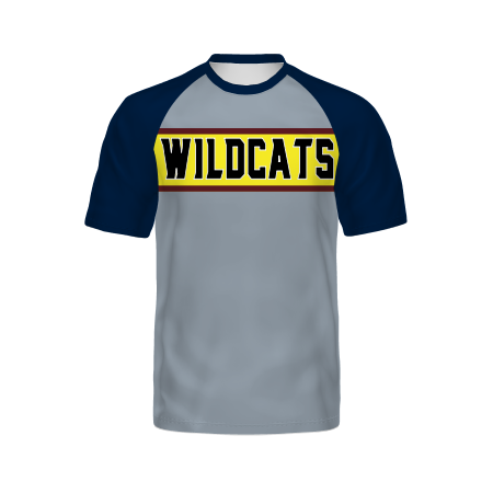 Holloway Youth Freestyle Semi-Sublimated Raglan Tee-Navy