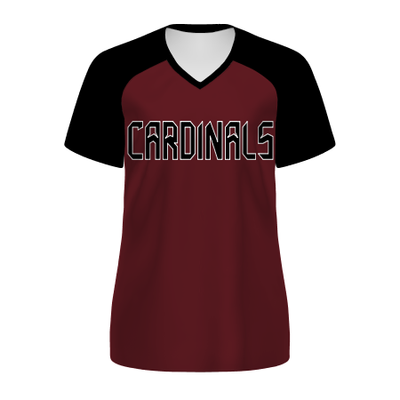 Holloway Ladies Freestyle Semi-Sublimated Raglan Tee-Black